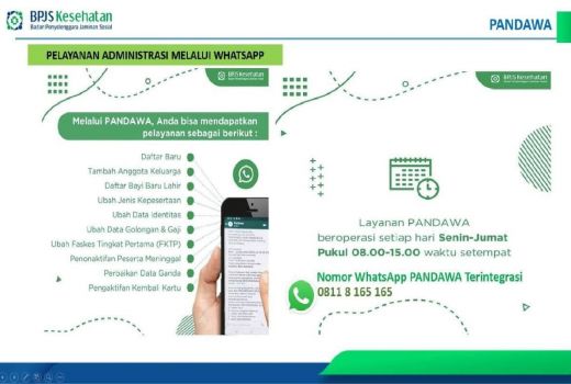 Mengenal PANDAWA, Layanan BPJS Kesehatan Via WhatsApp - GenPI.co KEPRI
