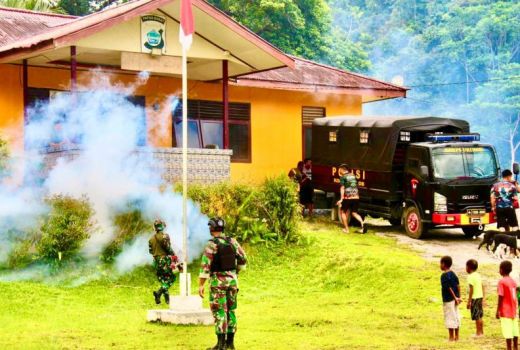 Satgas Yonif 136/TS Cegah Wabah Malaria di Papua - GenPI.co KEPRI