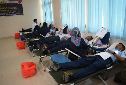 Lanud Hang Nadim Gelar Donor Darah, Peringati 2 Hal - GenPI.co KEPRI