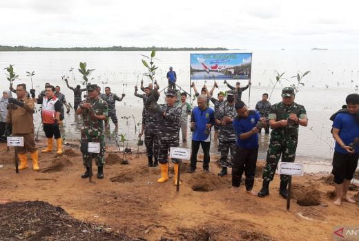 Aksi Tanam 4.500 Mangrove di Dompak Pecahkan Rekor MURI - GenPI.co KEPRI