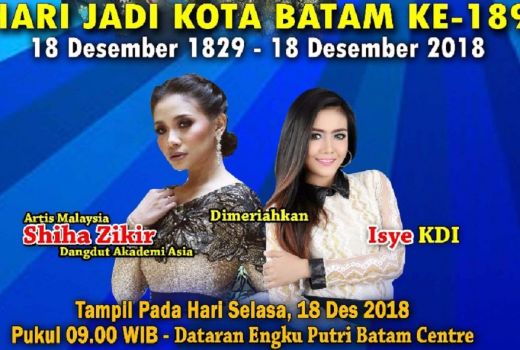 HUT Kota Batam Sajikan Penyanyi Dangdut Malaysia - GenPI.co