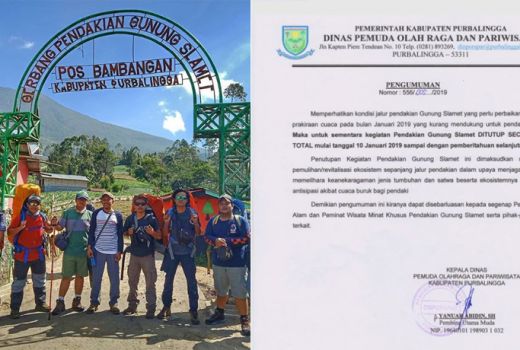Jalur Pendakian Gunung Slamet Via Blambangan Ditutup - GenPI.co