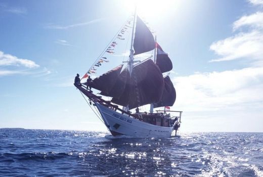 Joysailing Bersama Kapal Pinisi di Teluk Tomini - GenPI.co