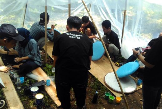 Komunitas Lettering Wanaksara Percantik Pasar Kumandang Wonosobo - GenPI.co