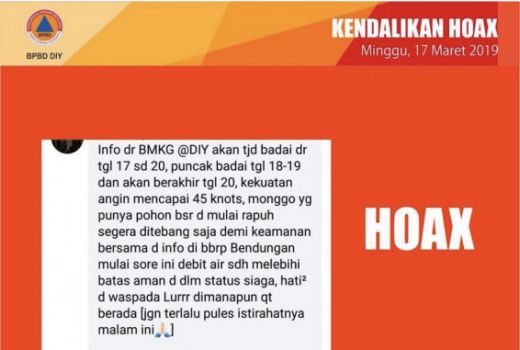 BPBD DIY Ingatkan Waspada Terima Informasi Bencana Hoaks - GenPI.co
