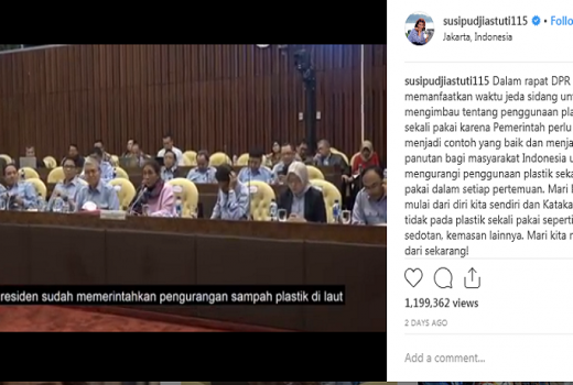 Di Kantor Menteri Susi, Minum Air Mineral Kemasan Botol Denda Rp 500 Ribu - GenPI.co