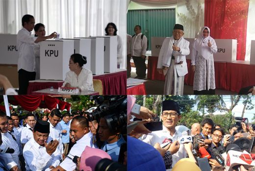 Lengkap, Jokowi-Ma’ruf Dan Prabowo-Sandi Sudah Nyoblos - GenPI.co