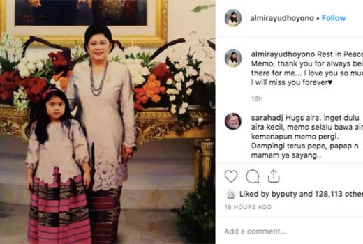 Terharu, Cucu Ani Yudhoyono Sampaikan Rindu Memo di Instagram - GenPI.co