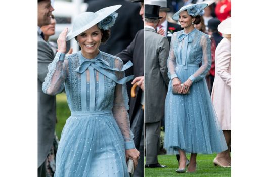 Bergaun Biru, Intip Cantiknya Kate Middleton di Royal Ascot 2019 - GenPI.co