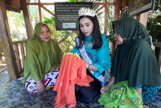 Kala Putri Indonesia Gorontalo Belajar Sulam Karawo - GenPI.co