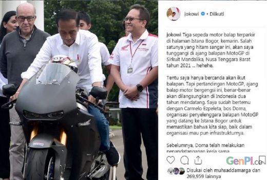Ini manfaat Pariwisata Ajang MotoGP Menurut Jokowi - GenPI.co