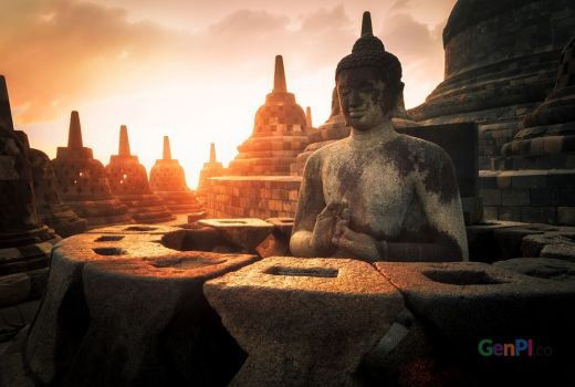 Peringati Hari Purbakala, Ratusan Siswa Bersihkan Candi Borobudur - GenPI.co