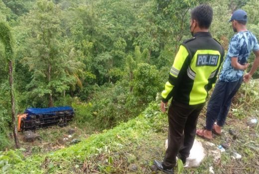 Tronton Angkut Jagung 26 Ton di Bima Terjun ke Jurang - GenPI.co NTB