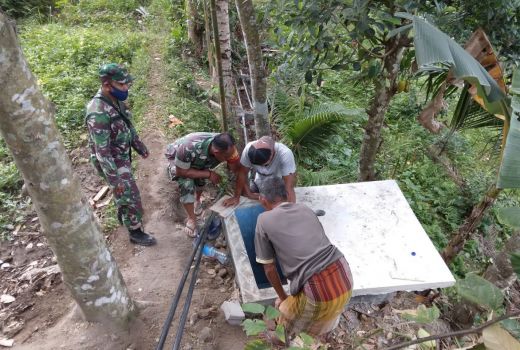 TNI Bangun Lima Pompa Hydram di Lombok Timur - GenPI.co NTB