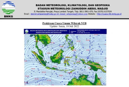 Nyaman, Sepekan Ini Cuaca di NTB Cerah dan Kadang Hujan Ringan - GenPI.co NTB
