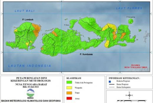 NTB Masuki Puncak Musim Kemarau 2022, Data BMKG - GenPI.co NTB