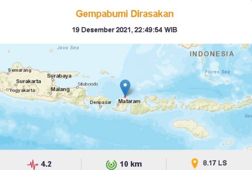 Gempa Terkini 4,2 Magnitudo Guncang Lombok Utara - GenPI.co NTB