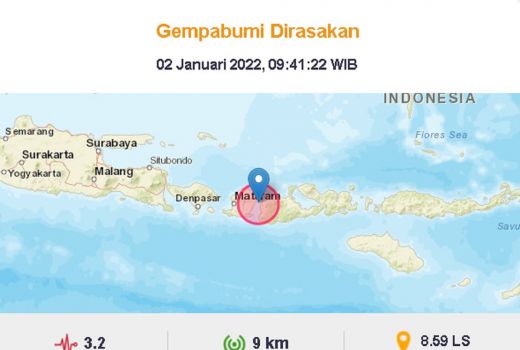 Pagi Minggu Gempa 3,2 Magnitudo Guncang Lombok Timur - GenPI.co NTB