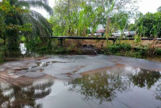 Pipa Bocor, Tumpahan Minyak Cemari Permukiman Warga di Siak - GenPI.co RIAU