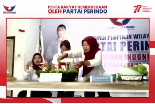 Perindo Sulsel Meriahkan HUT ke-77 Indonesia, Gelar Lomba Merias Nasi Tumpeng - GenPI.co SULSEL