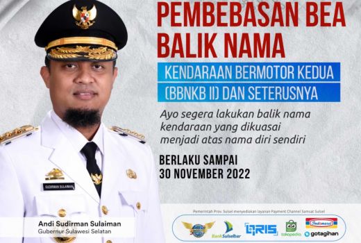 Gubernur Sulsel Gratiskan Bea Balik Nama Kendaraan, Mantap! - GenPI.co SULSEL