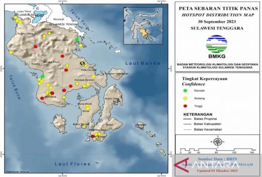 Sebaran Titik Panas di Sultra, Warga Diimbau Pakai Suncare - GenPI.co SULTRA