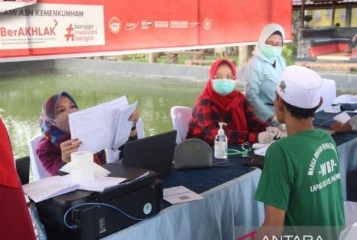 Ribuan WBP Lapas Merah Mata Palembang Divaksin Booster Hari Ini - GenPI.co SUMSEL