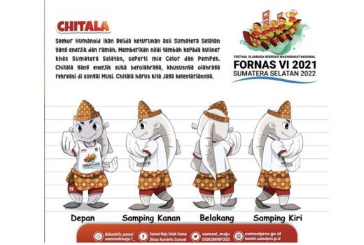 Mengenal Chitala, Maskot Fornas VI Sumsel yang Energik dan Ramah - GenPI.co SUMSEL