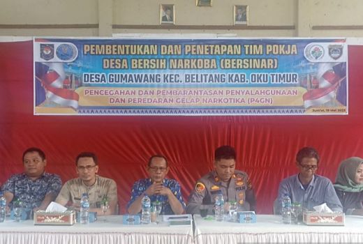 Persempit Peredaran Narkoba, BNN OKU Timur Bentuk Desa Bersinar di Belitang - GenPI.co SUMSEL