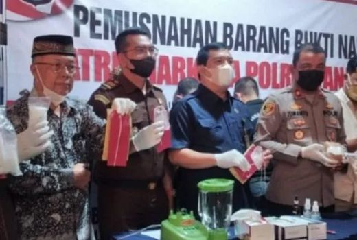 Ratusan Gram Sabu Dimusnahkan Polresta Tanjungbalai - GenPI.co SUMUT