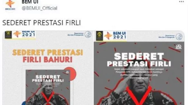 BEM UI Top Banget, Habis Bongkar Jokowi, Kini Seret Firli Bahuri - GenPI.co