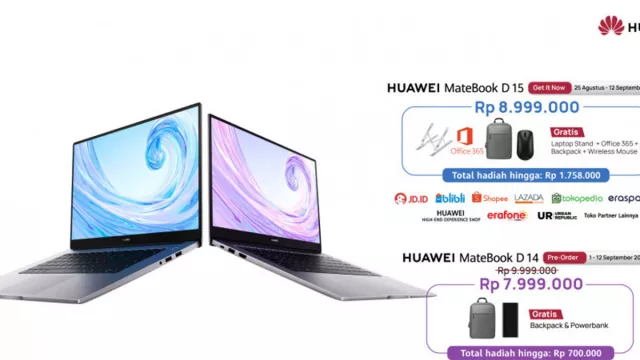 Huawei Resmi Luncurkan MateBook D14 dan D15, Nih Harganya! - GenPI.co