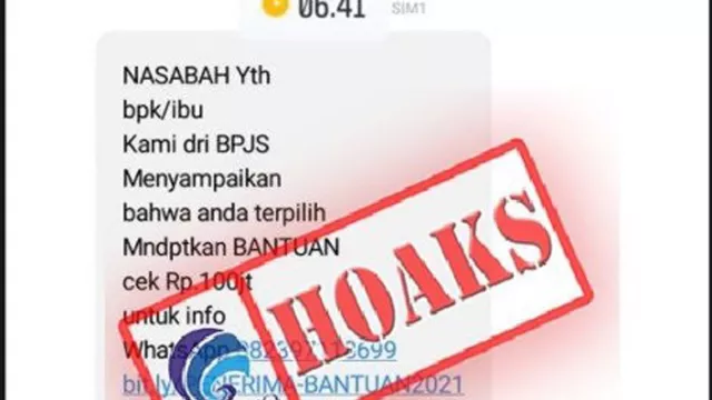 Terima SMS BPJS Beri Bantuan Rp 100 Juta? Waspadalah - GenPI.co