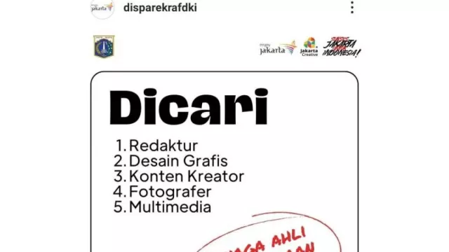 Heboh! Lowongan Kerja di Disparekraf DKI Jakarta Harus Punya Iphone 13 Pro - GenPI.co