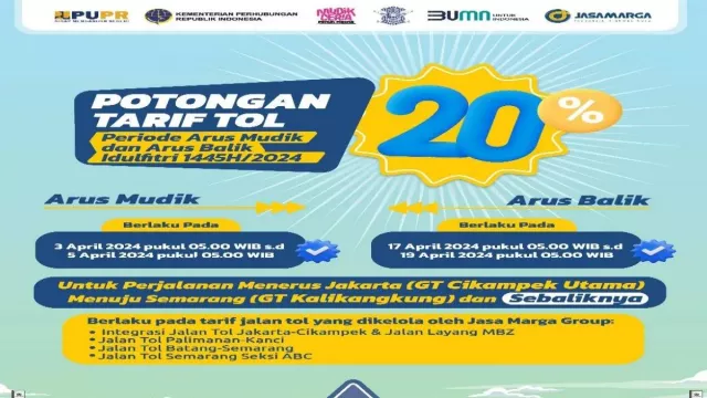 Asyik! Ada Diskon 20% Tarif Tol Trans Jawa saat Lebaran - GenPI.co