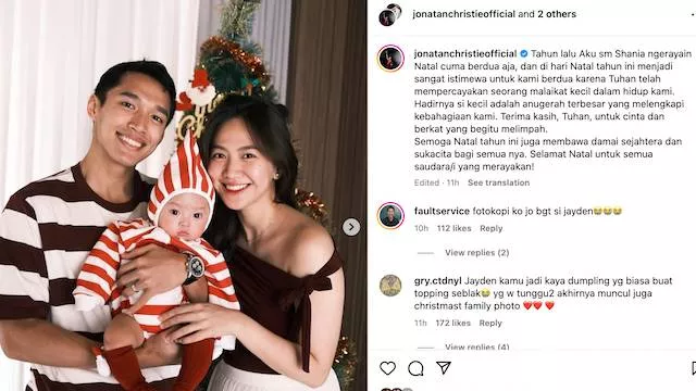 Istimewa! Jonatan Christie Rayakan Natal Pertama Bersama Sang Buah Hati - GenPI.co