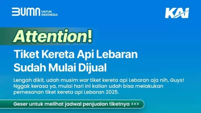 Jangan Sampai Kehabisan! Tiket Kereta Api Mudik Lebaran 2025 Sudah Bisa Dipesan - GenPI.co