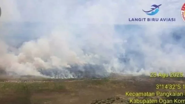 BPBD Sumsel Lakukan 95 Water Bombing Padamkan Karhutla di OKI - GenPI.co