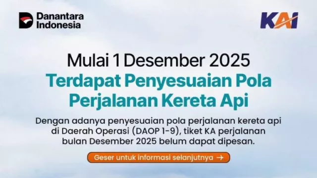 Penyesuaian Jadwal KA di Daop 6 Yogyakarta, Tiket Desember Bisa Dipesan Bertahap - GenPI.co