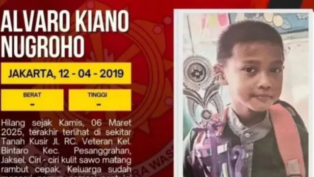 Anak Hilang 8 Bulan, Kerangka Diduga Alvaro Ditemukan di Jakarta Selatan - GenPI.co