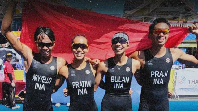Sapu Bersih Medali, Indonesia Juara Umum Triathlon SEA Games 2025 - GenPI.co