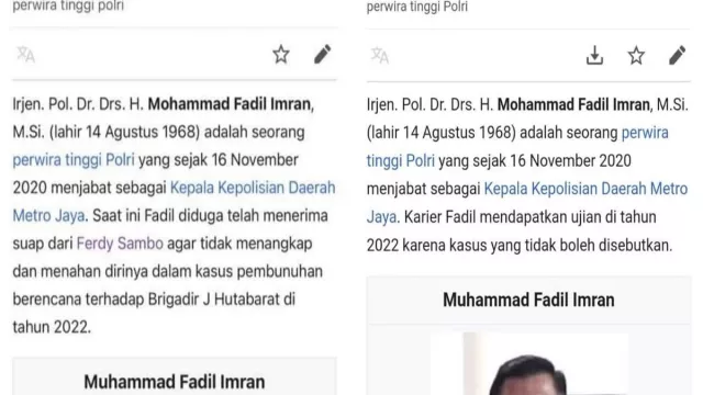 Penyuntingan Fadil Imran di Wikipedia, Siber Bareskrim Bergerak - GenPI.co