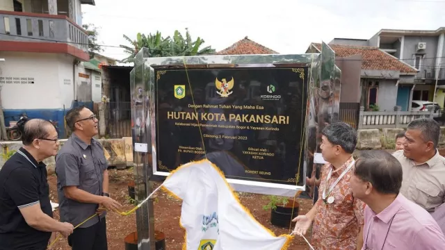 Korindo Menyerahkan Hutan Kota Pakansari ke Pemkab Bogor