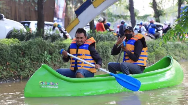 Mumpung Gratis! Wisata Kano Sungai Cisadane Ramai Diburu - GenPI.co BANTEN