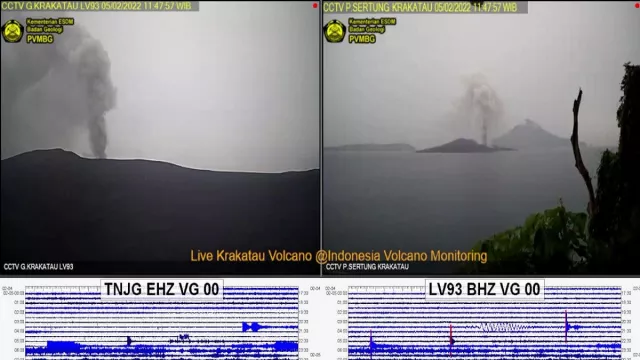 Anak Krakatau Erupsi, Abu Vulkanik Setinggi 1.500 Meter di Udara - GenPI.co BANTEN