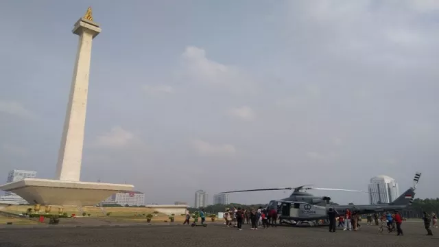 Jelang Pelantikan Presiden, 9 Helikopter Mendarat di Monas  - GenPI.co