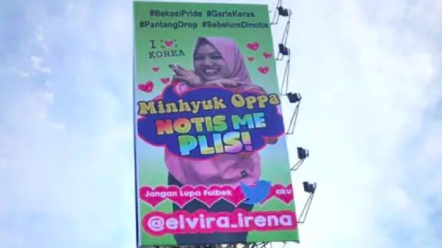 Kocak, Penggemar Artis K-Pop di Bekasi Pasang Fotonya di Reklame - GenPI.co