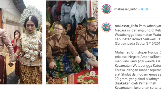 Bule AS Nikahi Perempuan Bugis, Netizen: Pelet Manjur - GenPI.co