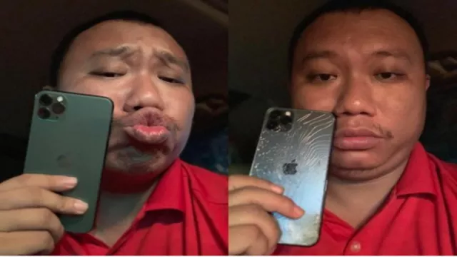 Pamer iPhone 11, Wajah Pria Ini Berubah Setelah Ponsel Jatuh - GenPI.co