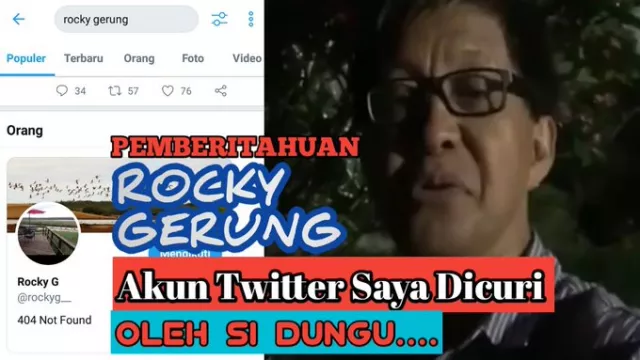 Sering Kritik Pemerintah, Akun Twitter Rocky Gerung Diretas - GenPI.co Sering Kritik Pemerintah, Akun Twitter Rocky Gerung Diretas - GenPI.co